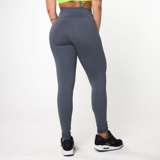 Calça Legging Grafite Com Tule Dance