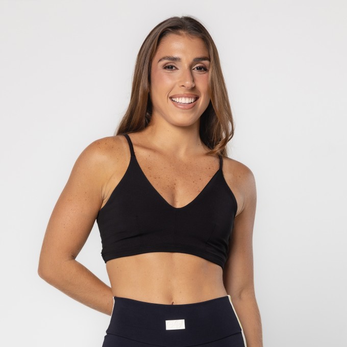 Top Poliéster Afterfull Preto