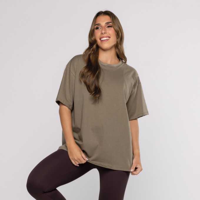 T-Shirt Ondas Do Mar Castanho