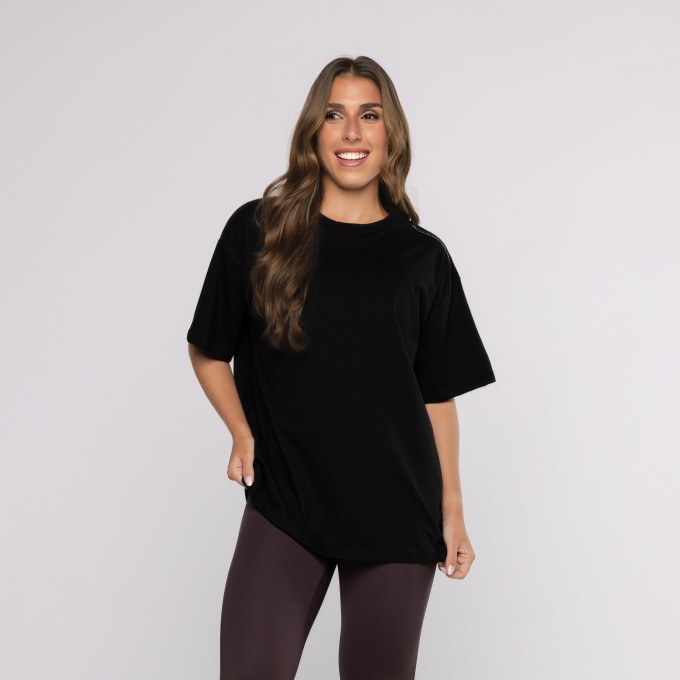 T-Shirt Ondas Do Mar Preto