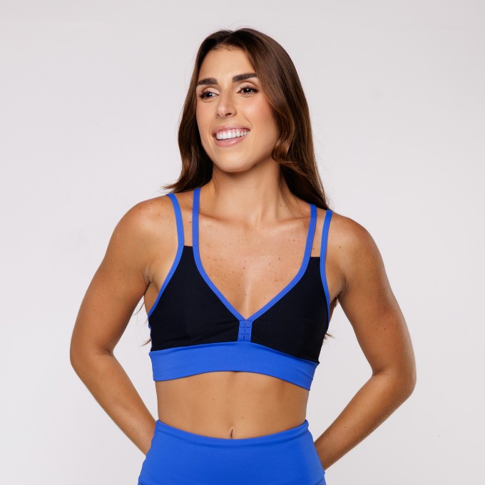 Top Palace e Preto Alças Duplas Solid