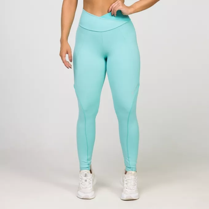 Legging Azul Cós Transpassado Seed