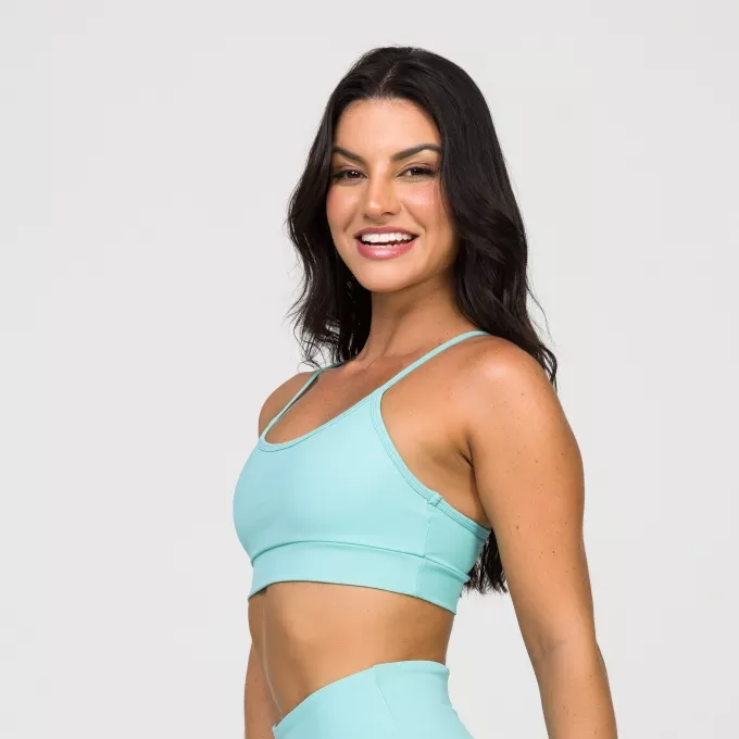 Top Básico Azul Decote U
