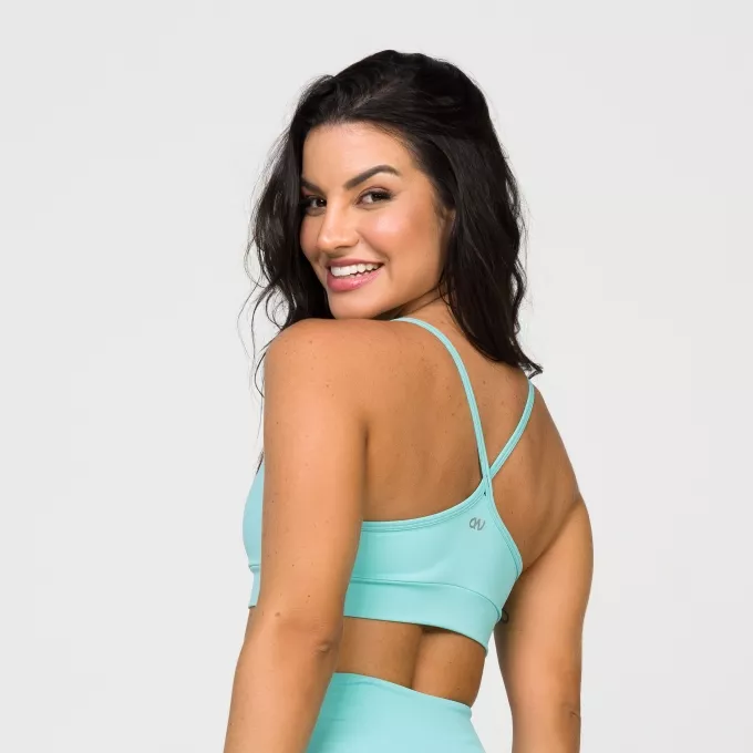 Top Básico Azul Decote U