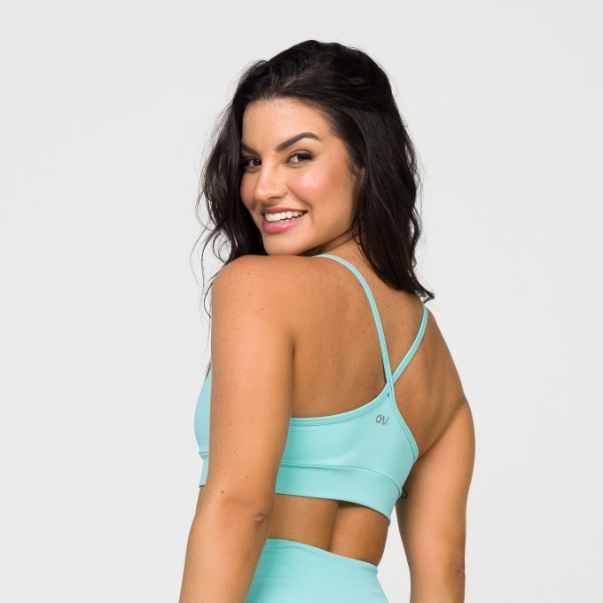 Top Básico Azul Decote U