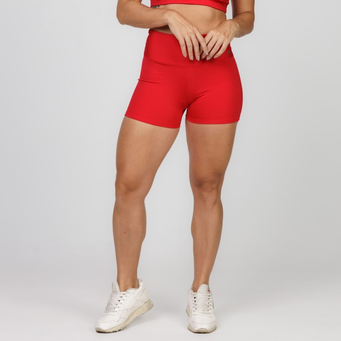 Short Vermelho Básico Poliéster