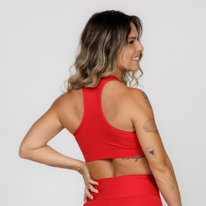 Top Vermelho Básico Nadador