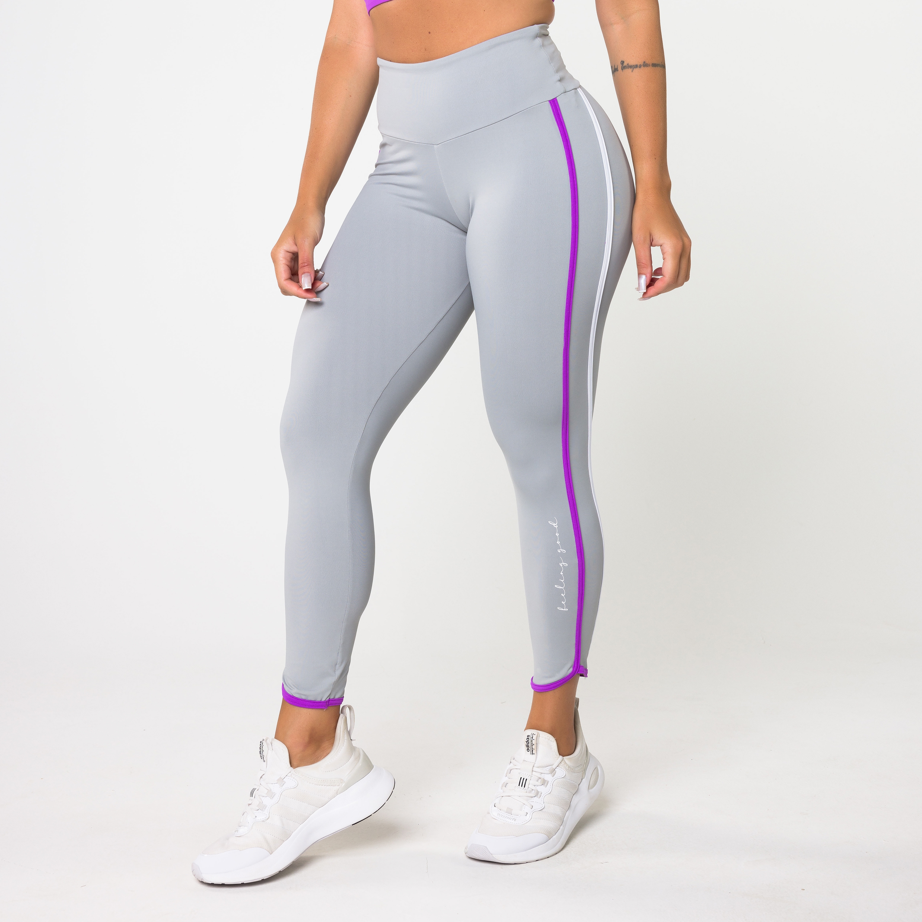 Calça Legging Poliéster Preta Básica - Avvi