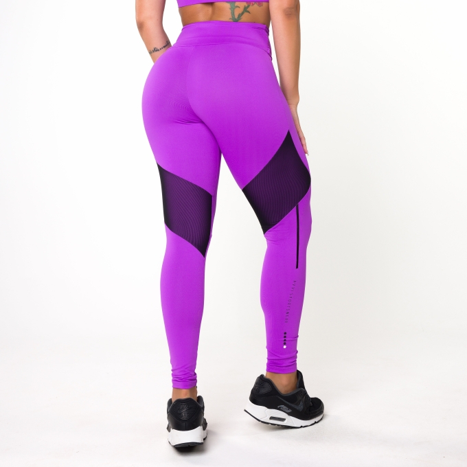 Calça Legging Lilás Tule e Silk X