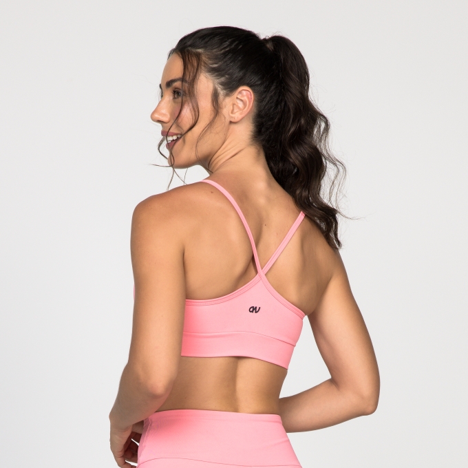 Top Básico Rosa Candy Decote U