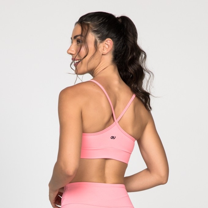 Top Básico Rosa Candy Decote U