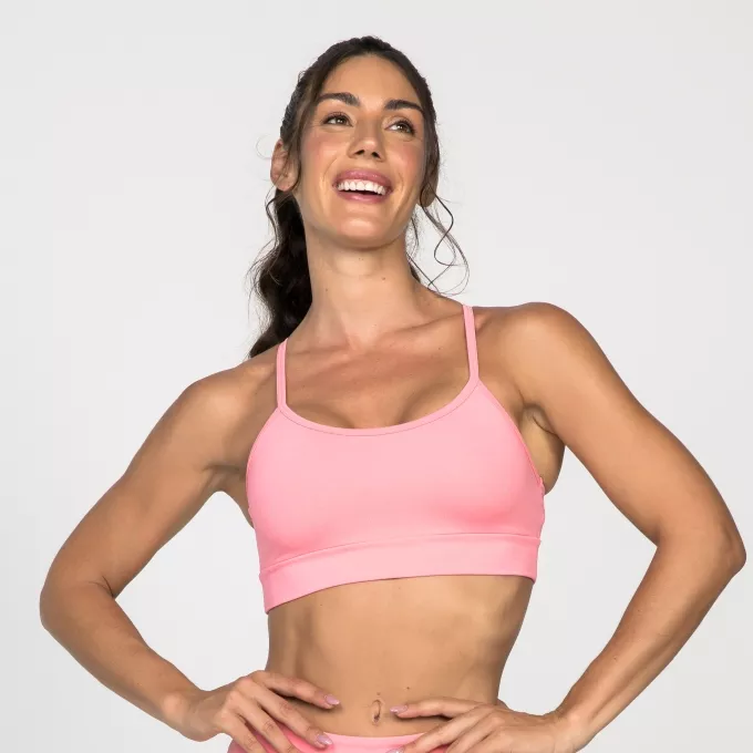 Top Básico Rosa Candy Decote U