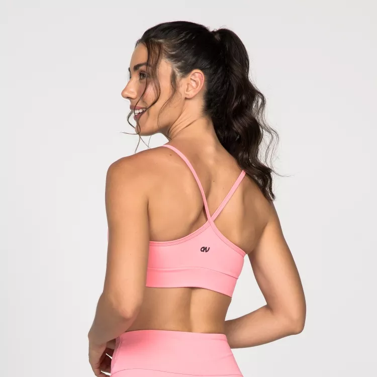 Top Básico Rosa Candy Decote U