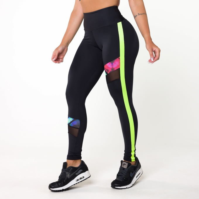 Calça Legging Preta Com Elástico Have Fun