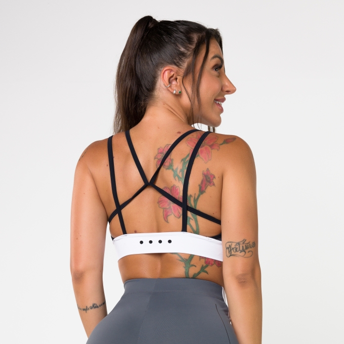 Top Cinza Alça Dupla Feel Your Body