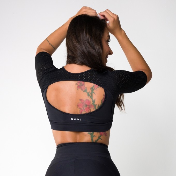 Top Preto Mesh