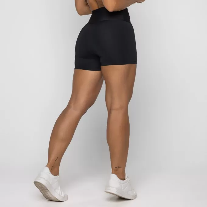 Short Preto Básico Poliéster