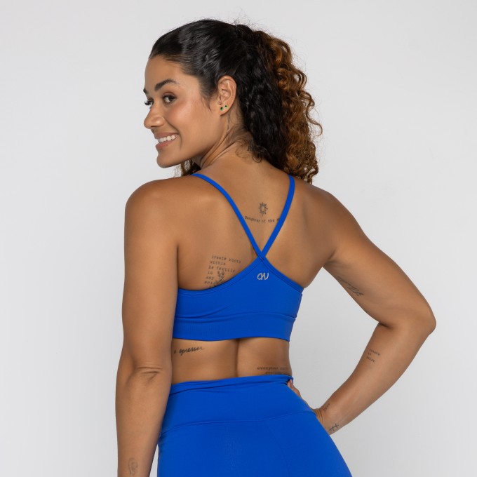 Top Básico Azul Decote U