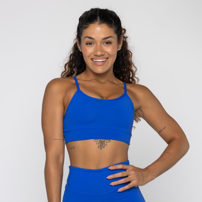 Top Básico Azul Decote U
