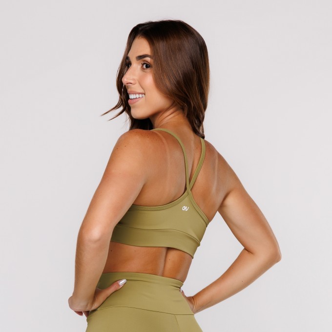 Top Básico Decote U Pistache