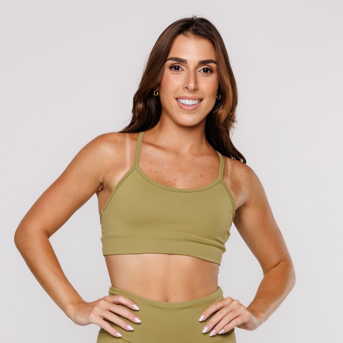 Top Básico Decote U Pistache