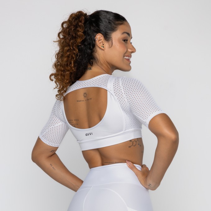 Top Branco Mesh