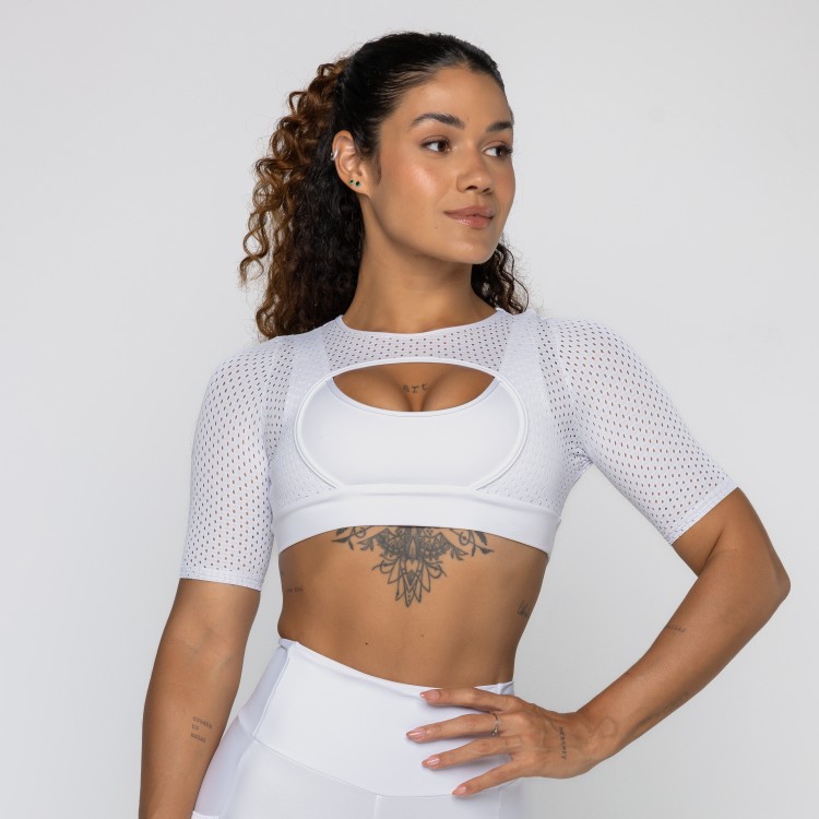 Top Branco Mesh - Avvi