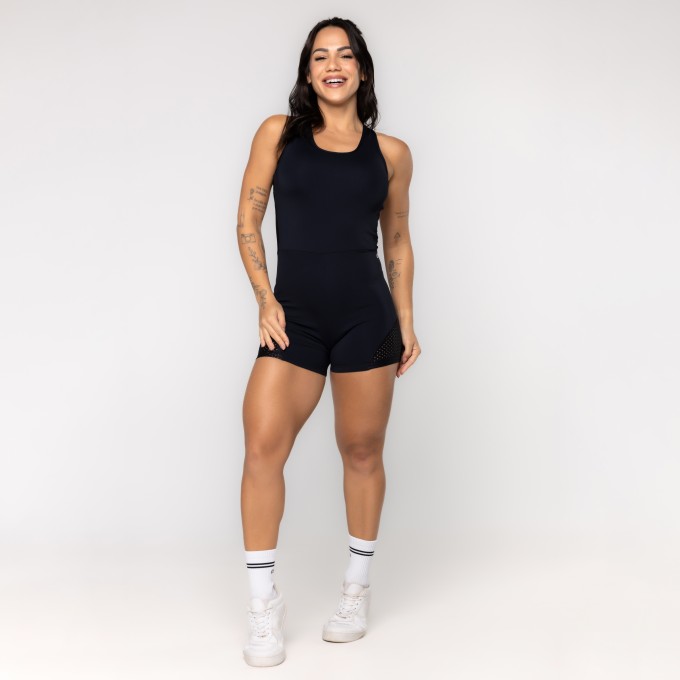 Macaquinho Preto Mesh