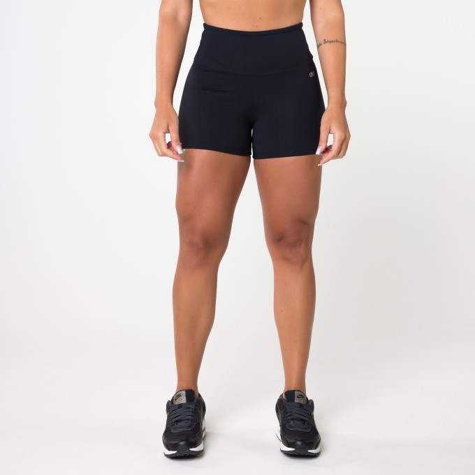 Short Básico Preto Poliamida