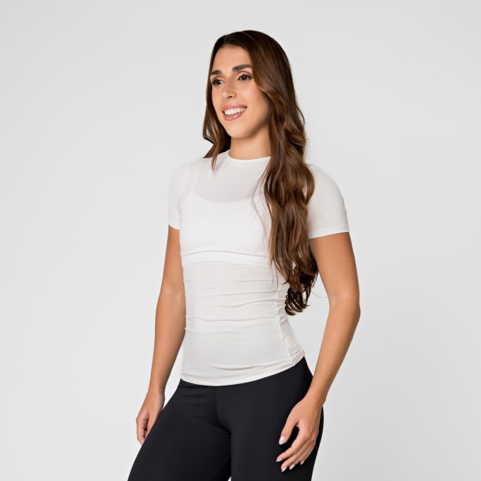 Blusa Branca Manga Curta